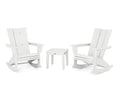 White 3-Piece Adirondack Rocking Chair Set K82730