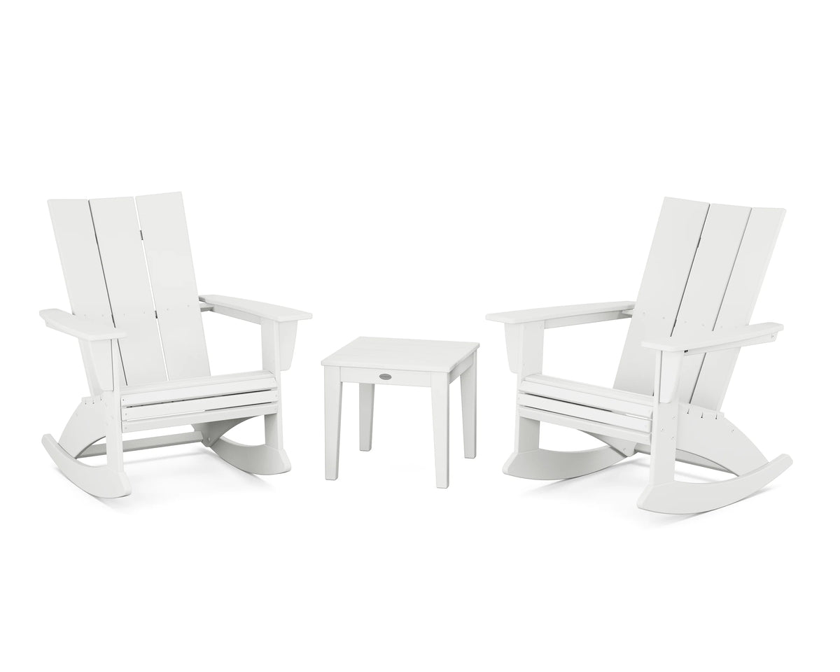 White 3-Piece Adirondack Rocking Chair Set K82730