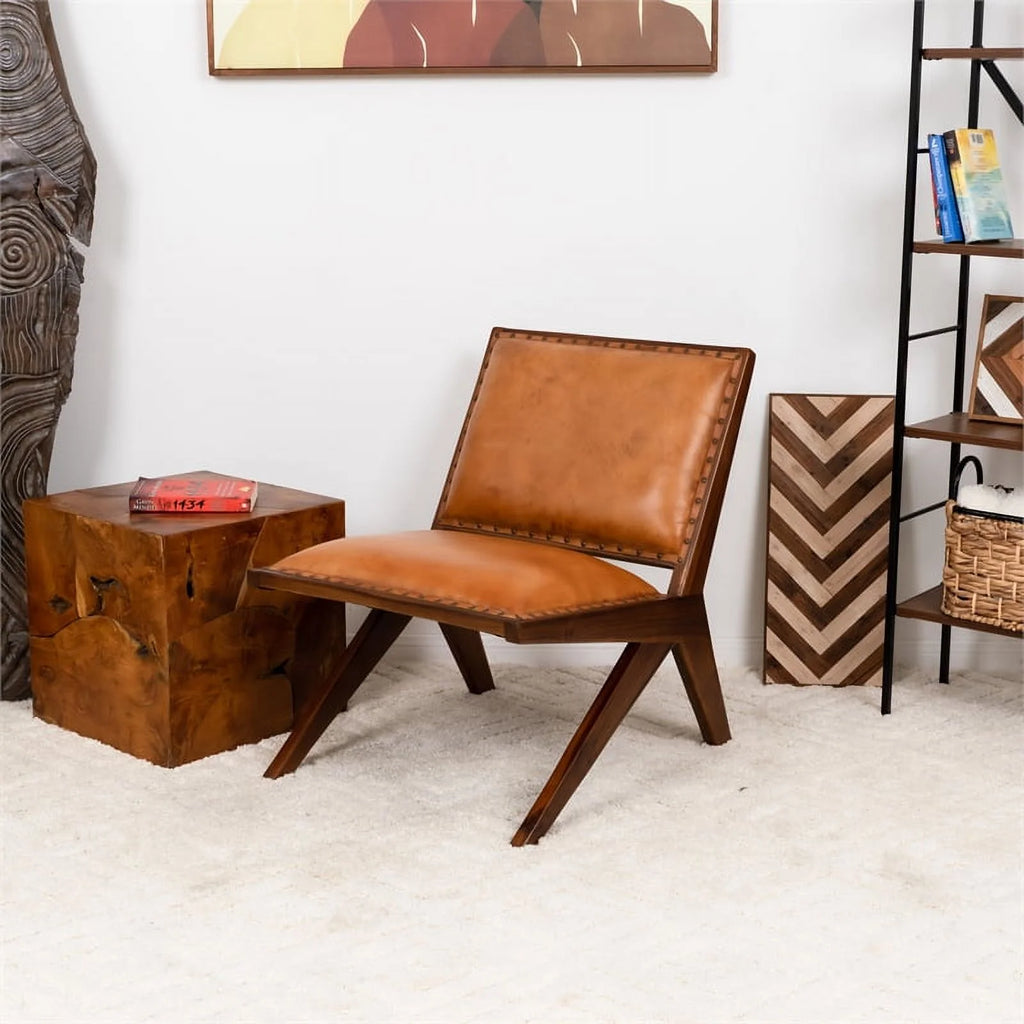 Tan Leather Armchair G952