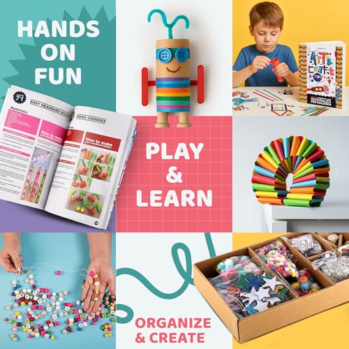 3000+ Pcs Arts and Crafts Supplies & Materials for Kids Bulk Craft Kit K48335