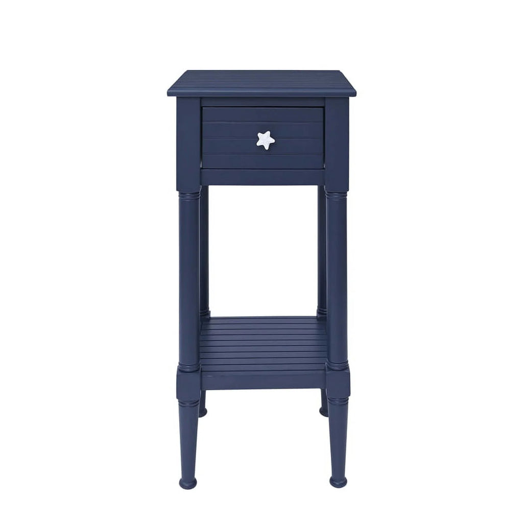 Navy Coastal Wood Side Table F886820