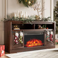 Farmhouse TV Stand for Televisions up to 65 Inches, 58 Inch, Milk White H6015