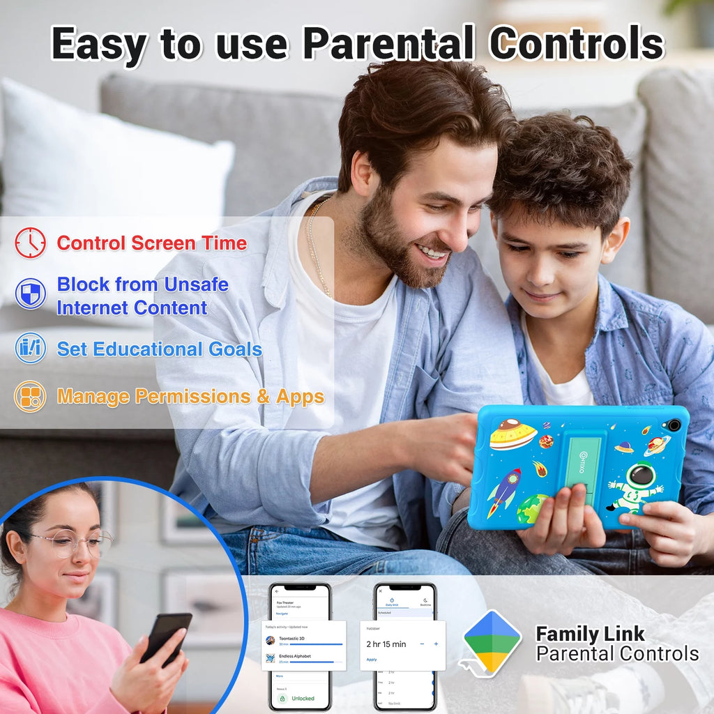 8" Android Kids Tablet 64GB Blue Q7641
