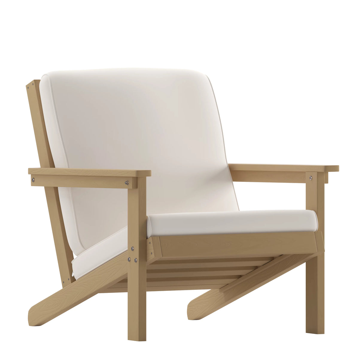 All-Weather Polyresin Adirondack Club Chair with Cushions B419021