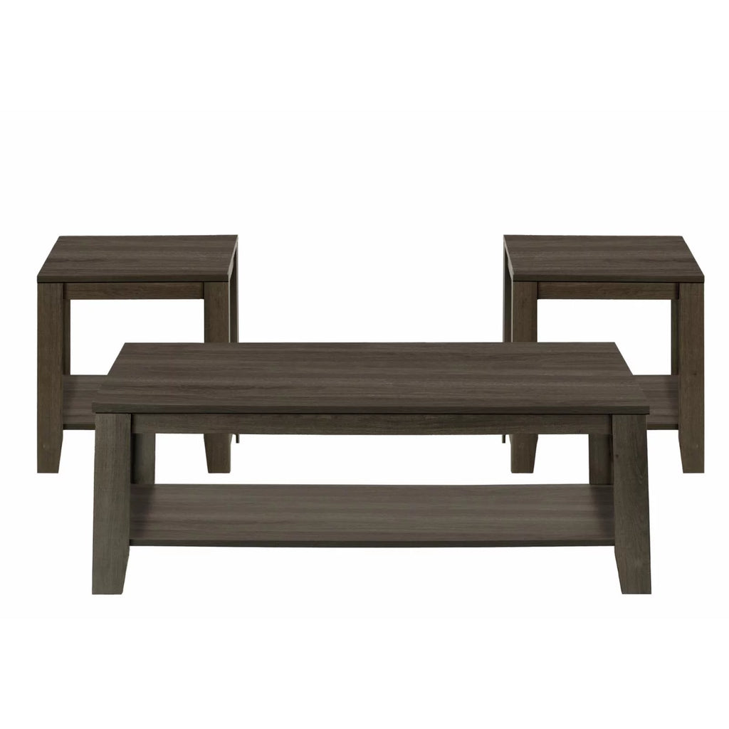 3pcs Brown Laminate Table Set X568