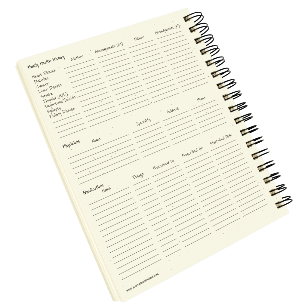 Medical Records Journal Log Book Kraft Hard Cover T214