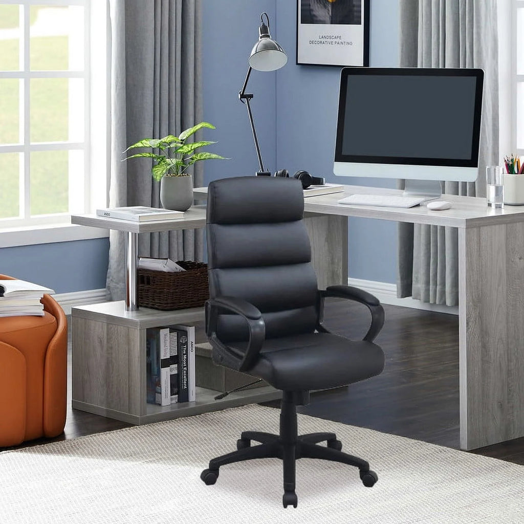 Black Bonded Leather Office Chair V391131