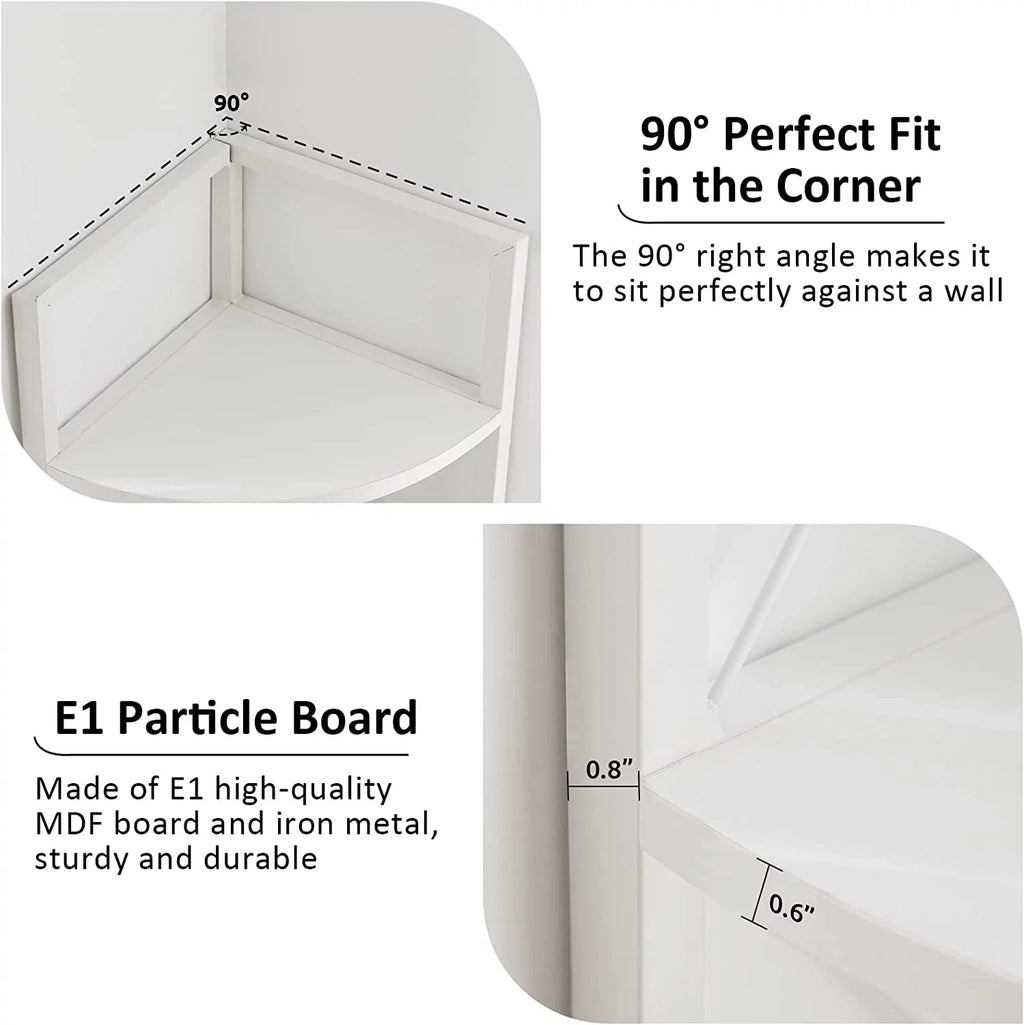 5-Tier Black Corner Shelf Stand I555820