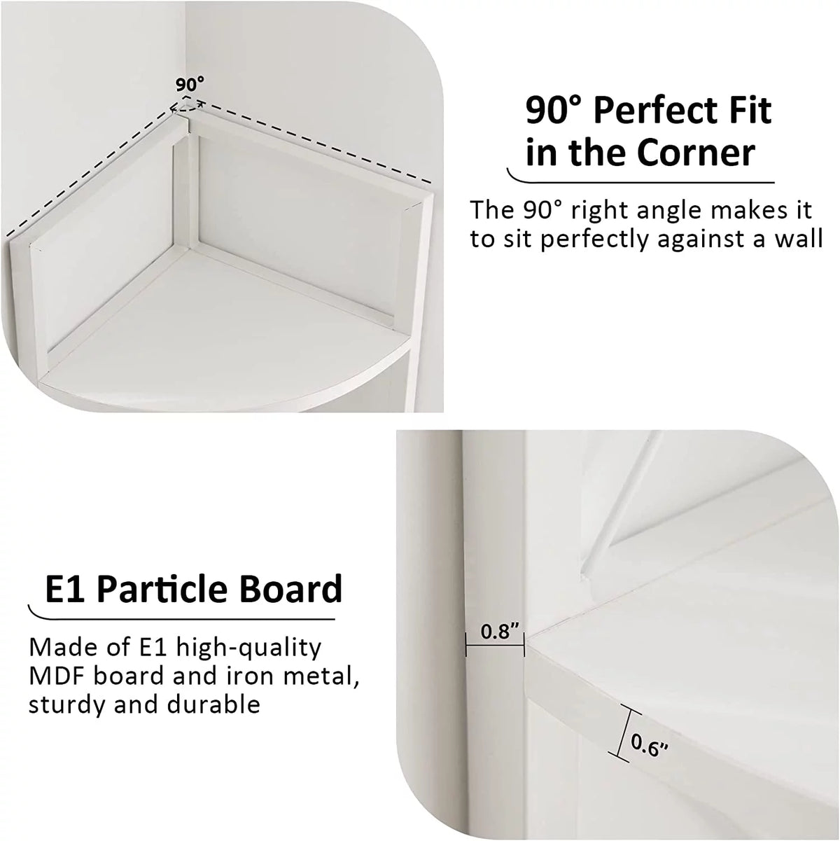 5-Tier Black Corner Shelf Stand I555820
