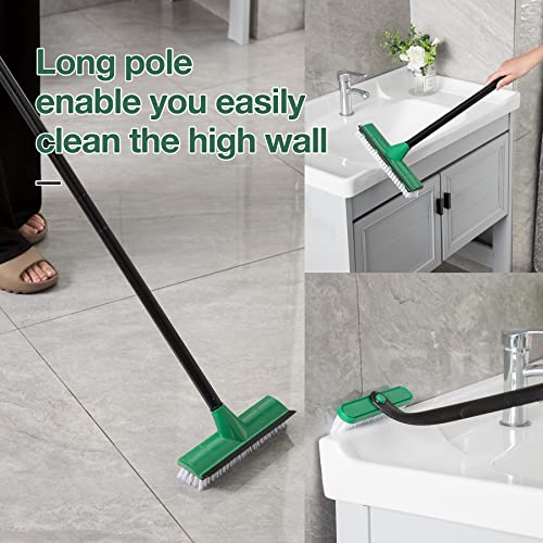 3-in-1 Tub & Tile Scrub Brush Combo with Long Handle J995