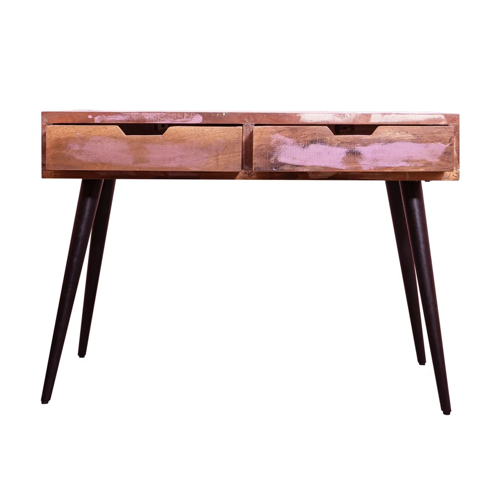 43 Inch 2 Drawer Wooden Console Table L555