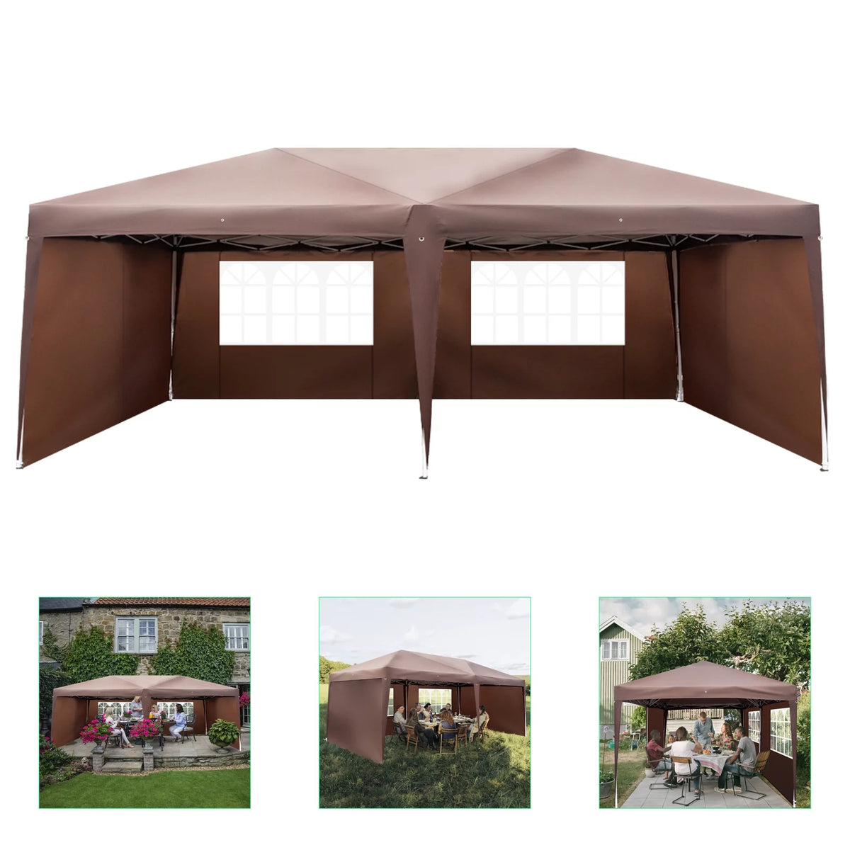 10'x 20' Pop up Canopy with 4 Side Walls P950
