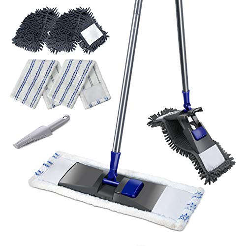 Microfiber Flat Mop with 4 Washable Pads X3114