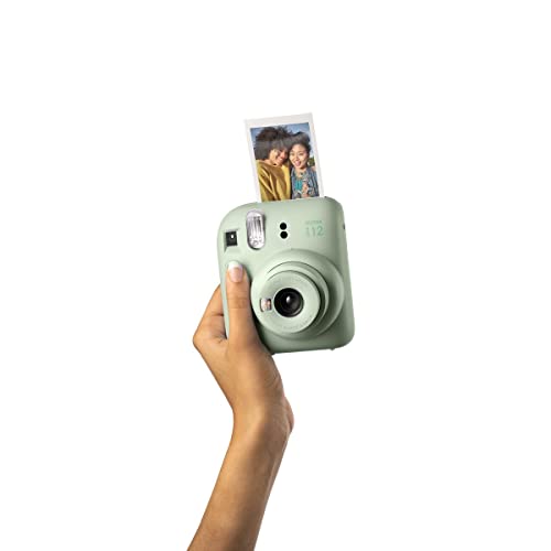 Instant Film Camera Pastel Blue with Twin Pack Instant Film 20 Prints and Case O6965