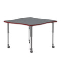 Commercial Laminate Top Desk with Casters, 42x42", Gray G2568