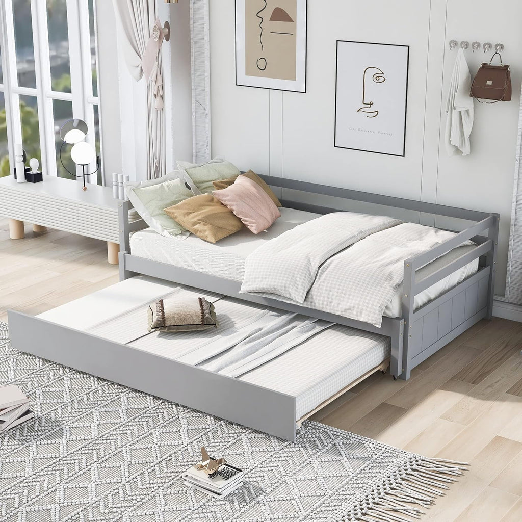 Wood Extendable Daybed with Trundle G279098