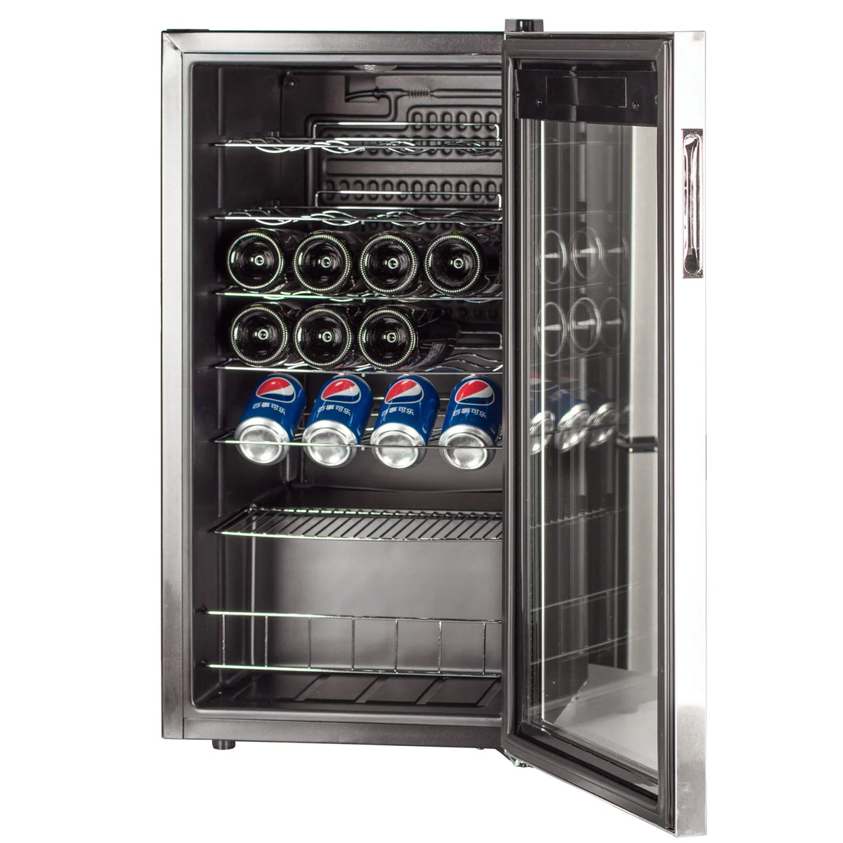 3.1 Cu ft 28 Bottles Compressor Stainless Steel Wine Cooler F714