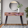 43 Inch 2 Drawer Wooden Console Table L555