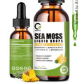 2000mg Sea Moss Drops with Black Elderberry, Burdock Root, Bromelain, Vitamin C and Zinc, 2 Fl.Oz Pineapple Flavor N51525