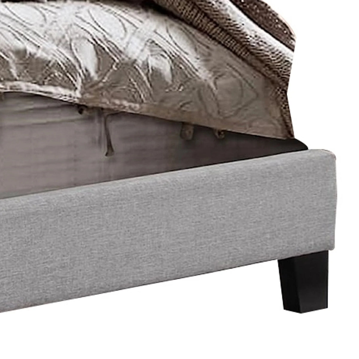 Twin Size Wood Upholstered Bed Y882