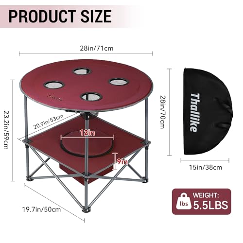 Portable Folding Camping Table with 4 Cup Holders G816