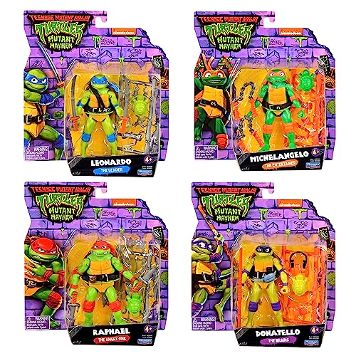 Mutant Mayhem Basic Figure Turtle 4-Pack F166968