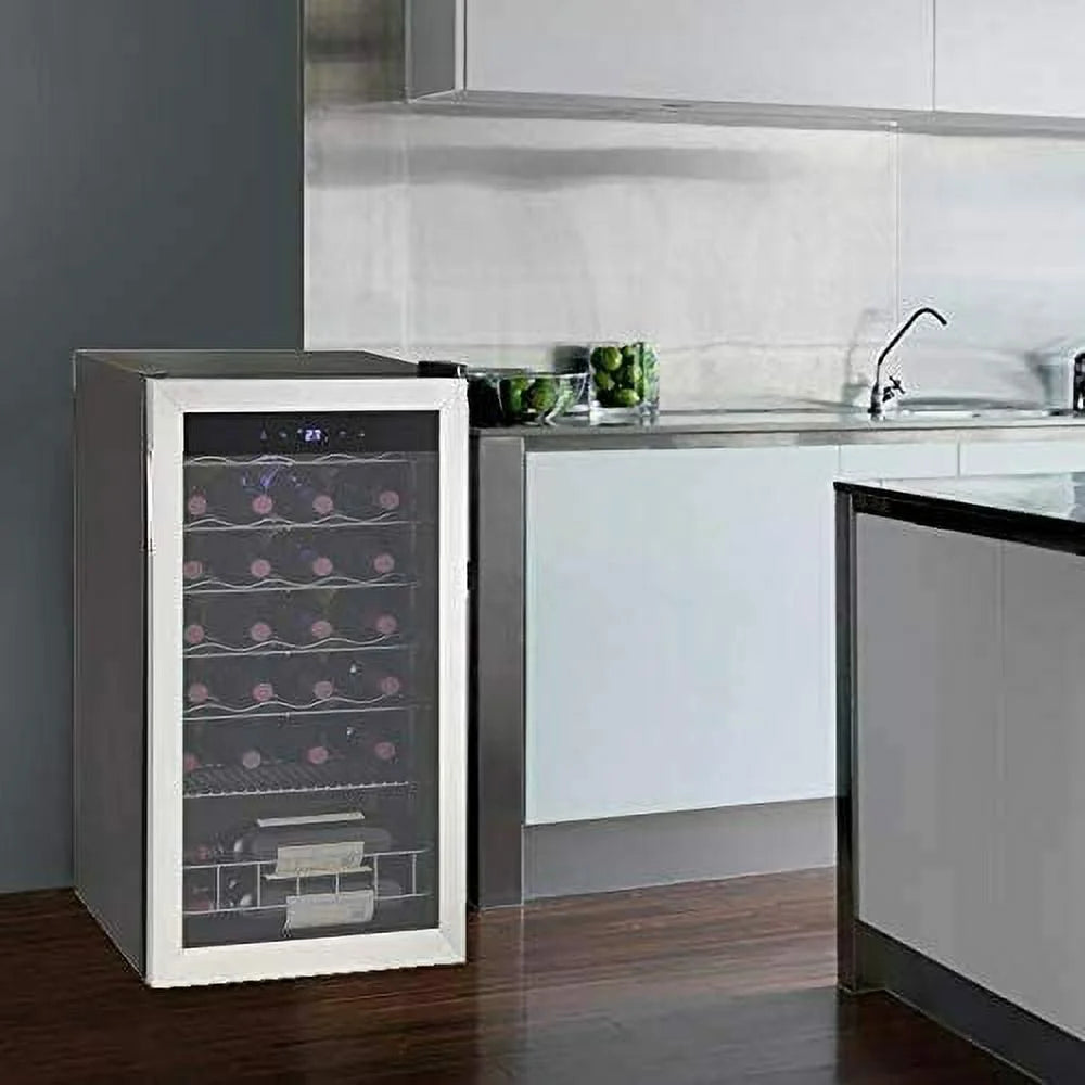 3.1 Cu ft 28 Bottles Compressor Stainless Steel Wine Cooler F714