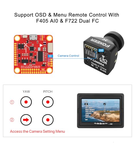 FPV Camera 1/3 CMOS 5MP 2.1mm Lens 1200TVL Switchable I218796