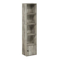 5-Tier Shelf Bookcase with 1 Door Storage Cabinet I146