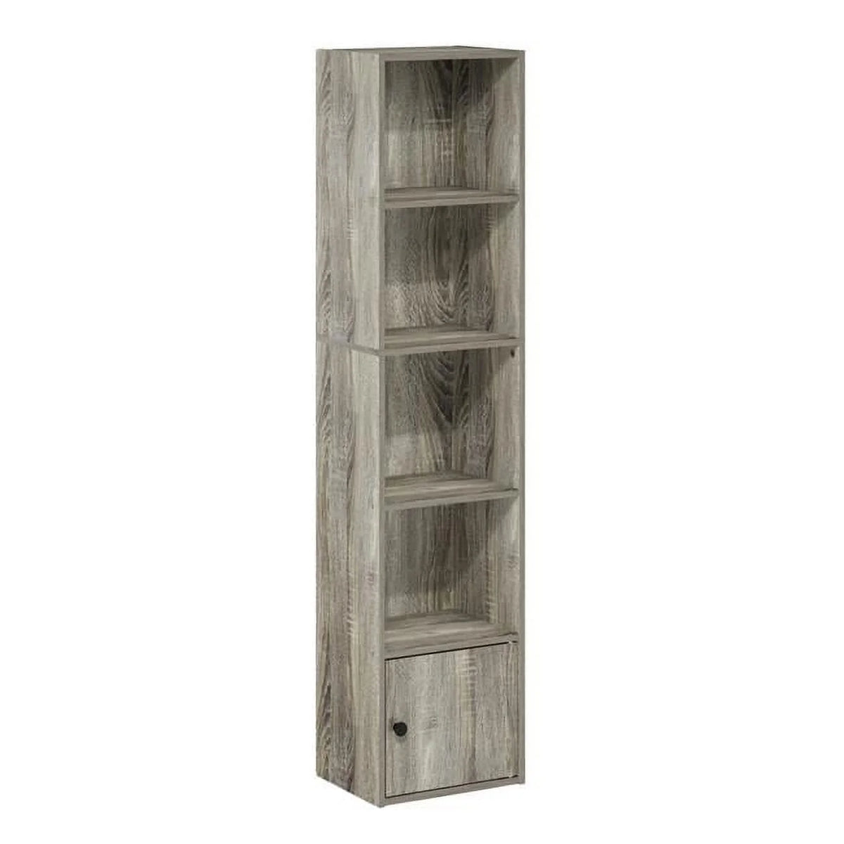 5-Tier Shelf Bookcase with 1 Door Storage Cabinet I146