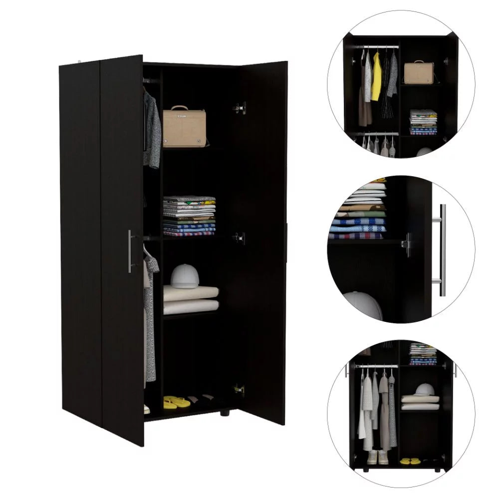 Black Double Door Armoire O8464