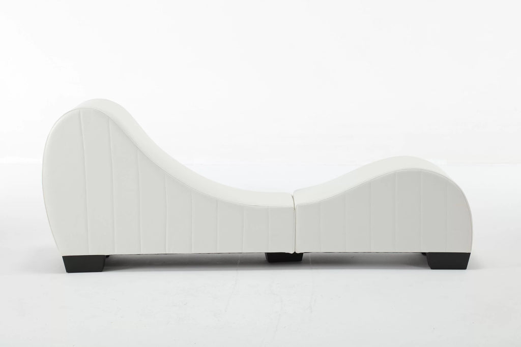 Faux Leather Curved Chaise Lounge W30511
