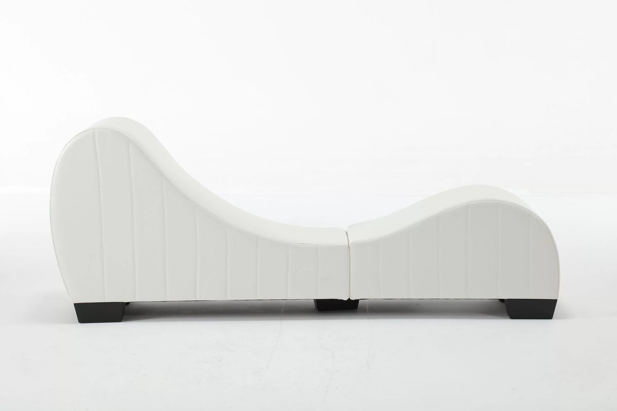 Faux Leather Curved Chaise Lounge W30511