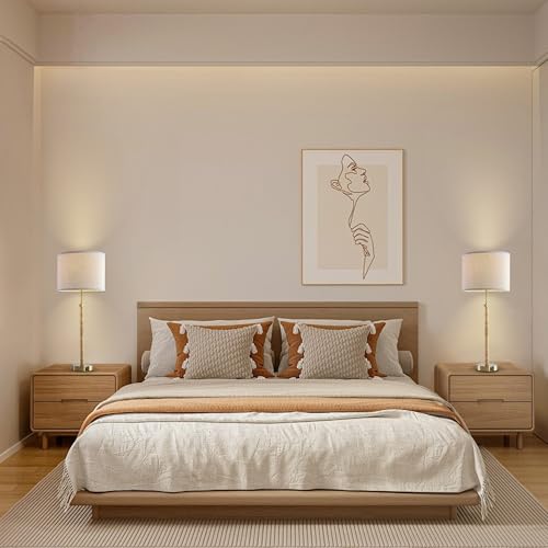 Rattan Buffet Table Lamp Set of 2 Adjustable with USB Ports H8098