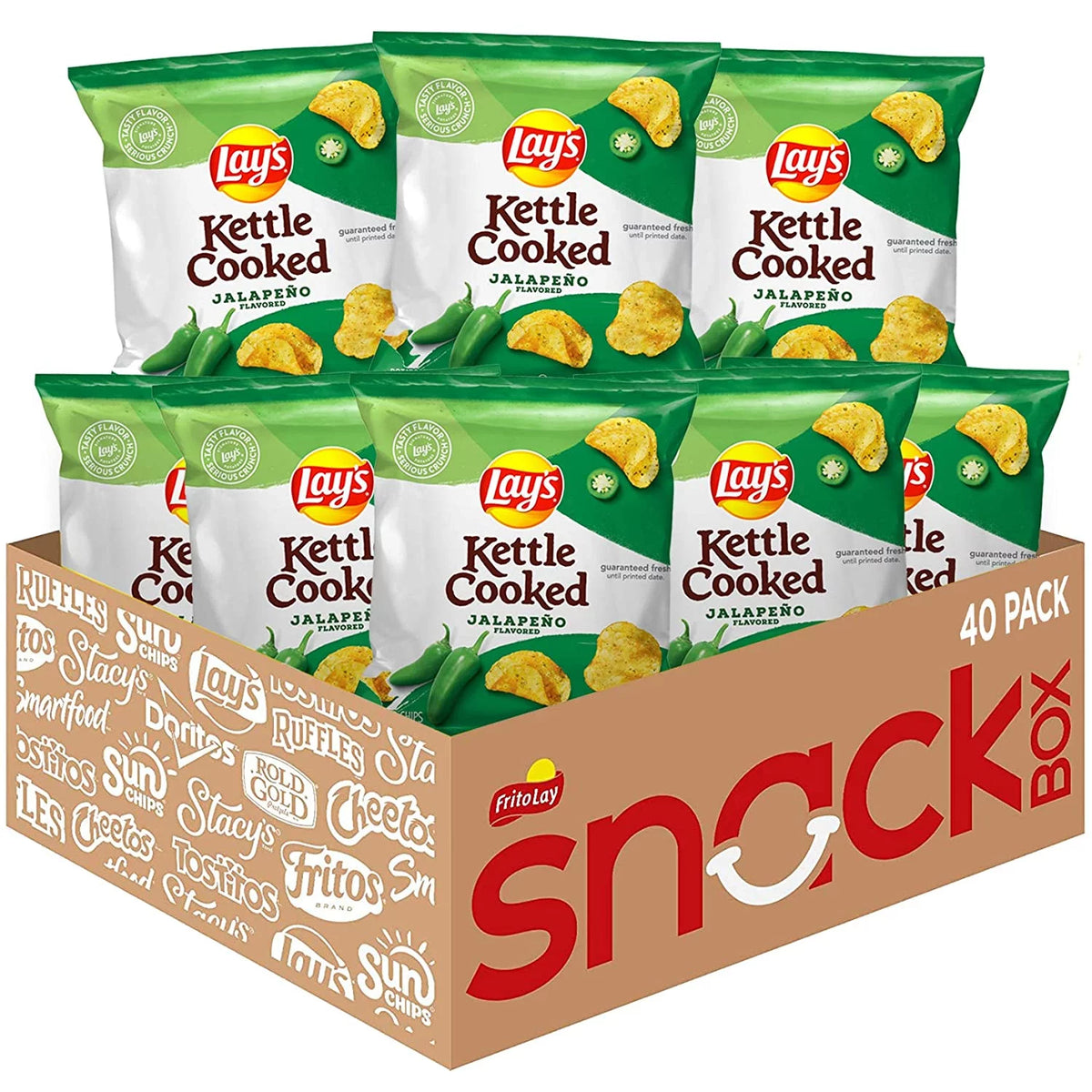 Jalapeno Flavored Potato Chips, 0.85 Ounce (Pack of 40) J220879