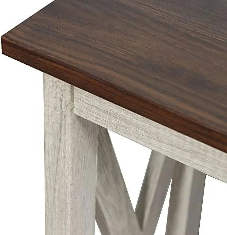 White Oak 2-Tier Console Table W8140