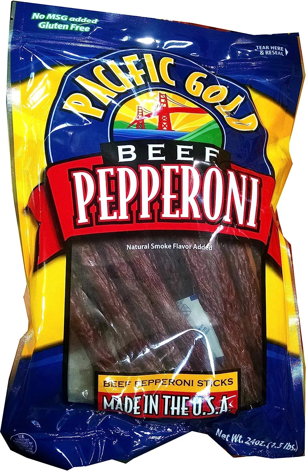All Beef Pepperoni Jerky Sticks Gluten Free 24-ounces B6645