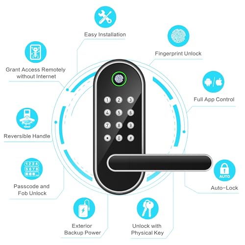 Fingerprint Smart Door Lock Silver E6596