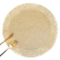 Gold Round Vinyl Placemats Set of 6 I452