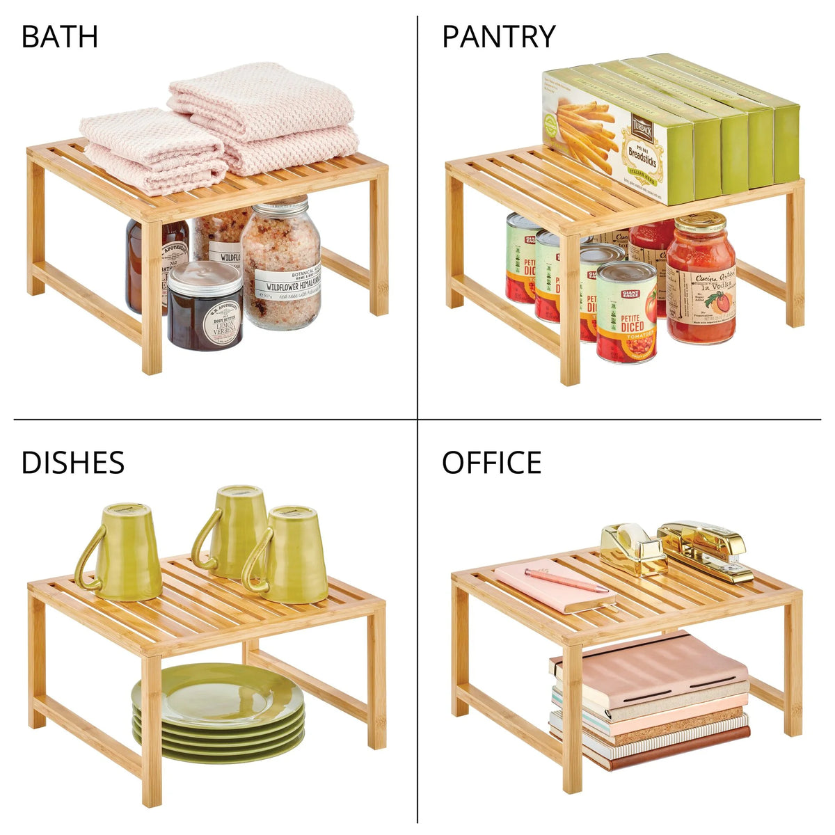 Wooden Stackable Shelf 2 Pack I289