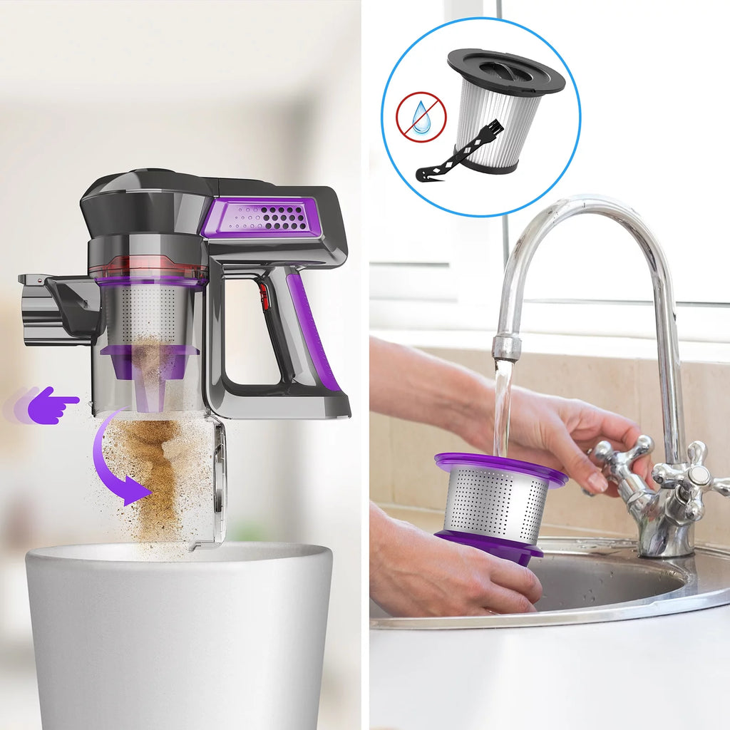 Cordless Vacuum, 20KPa 160W 4-in-1 Stick Handheld Vacuum Cleaner T604