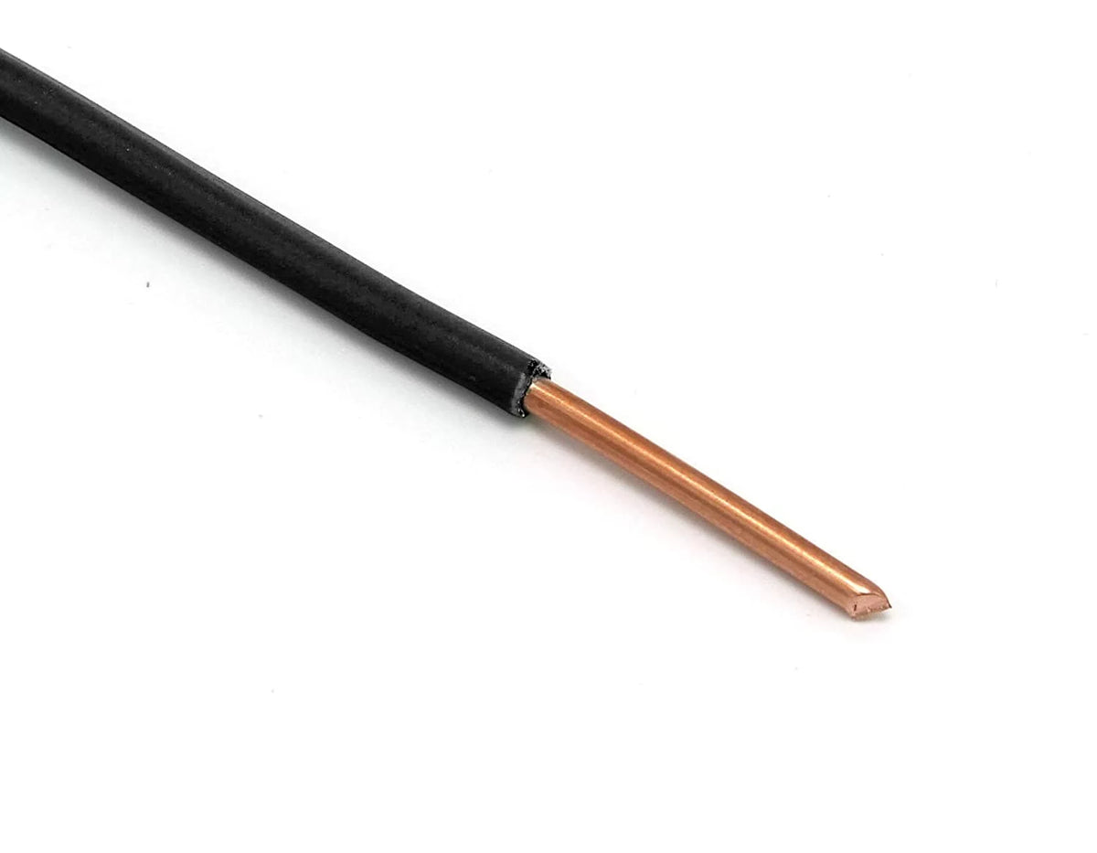 200 Feet 12 AWG Insulated Solid Copper THHN THWN Wire Black O545941