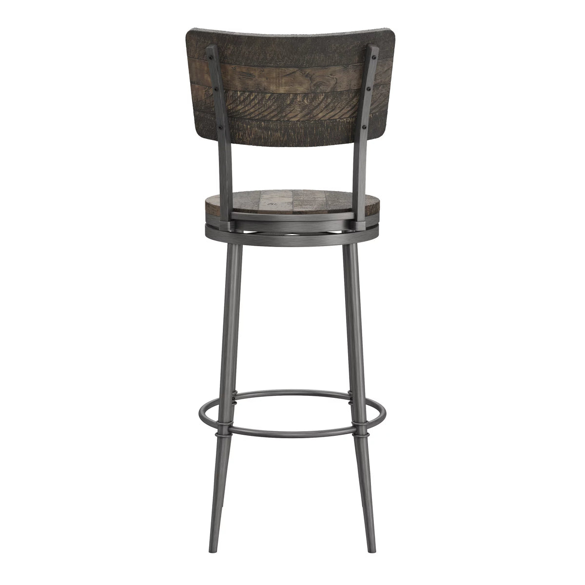 Wood and Metal Swivel Bar Height Stool N908091
