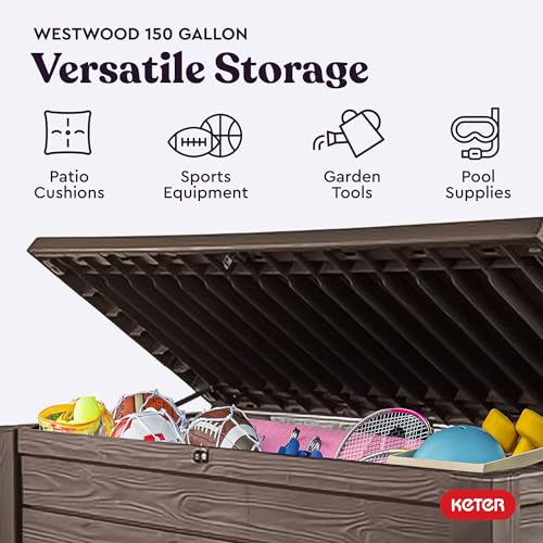 150 Gallon Resin Outdoor Storage Deck Box M541140
