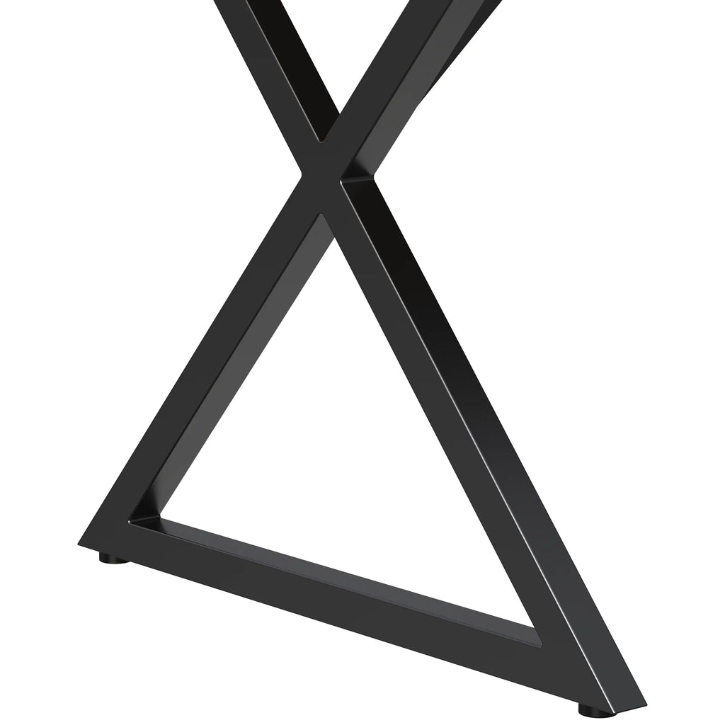 59in Black Metal Outdoor Dining Table K2120