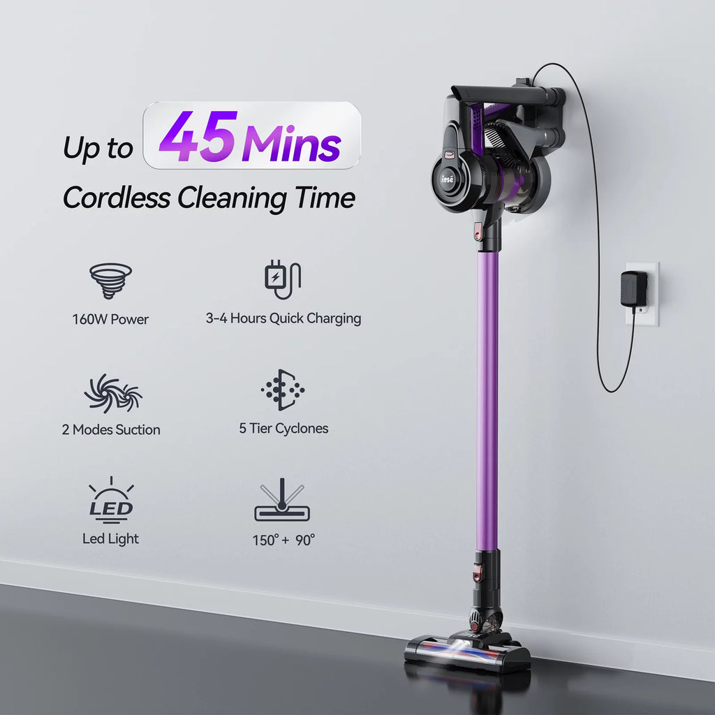 Cordless Vacuum, 20KPa 160W 4-in-1 Stick Handheld Vacuum Cleaner T604