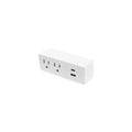 White 2-Outlet 2-USB Port Outlet Tap P489