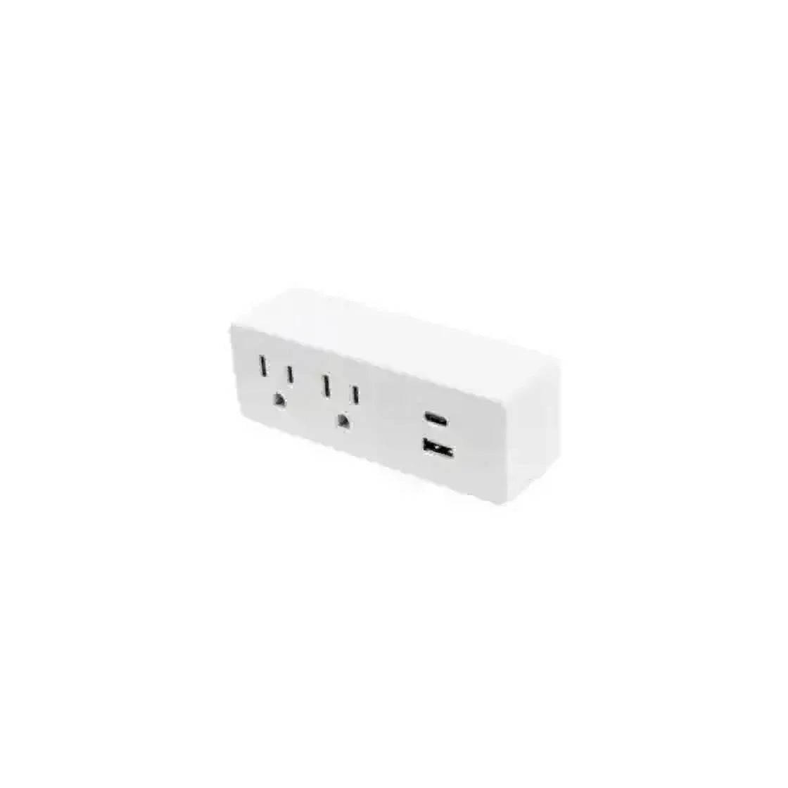 White 2-Outlet 2-USB Port Outlet Tap P489
