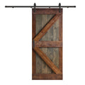 36 in x 84 in Knotty Pine Wood Sliding Barn Door with Hardware Kit D645148