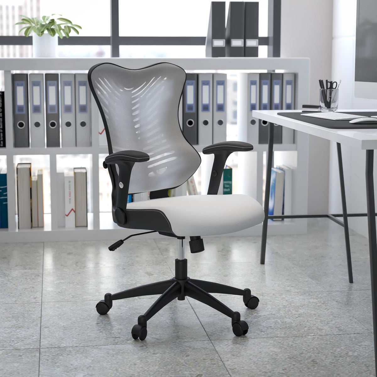 White Mesh Ergonomic Office Chair Z14349